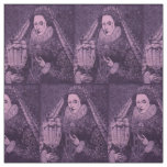 Queen Elizabeth I in lavender print novelty print Fabric