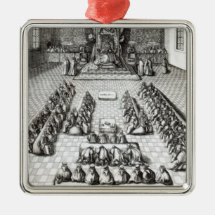 Queen Elizabeth I in Parliament Metal Ornament