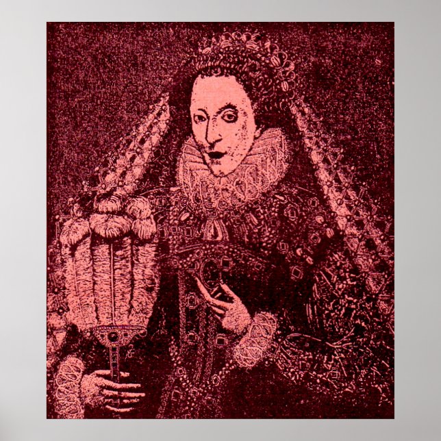 Queen Elizabeth I in pink Poster (Front)