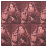 Queen Elizabeth I in pink print novelty print Fabric
