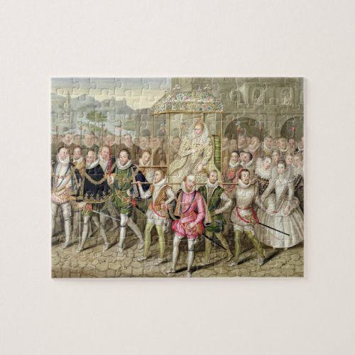 Queen Elizabeth I in procession with her Courtiers Jigsaw Puzzle