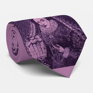 Queen Elizabeth I in purple print Neck Tie