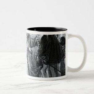 Queen Elizabeth I Knighting Francis Drake Two-Tone Coffee Mug