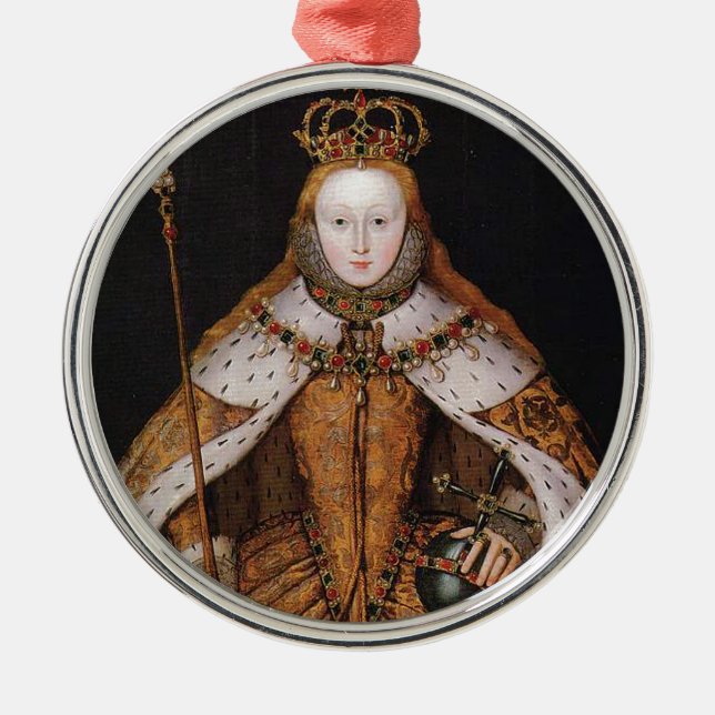 Queen Elizabeth I Metal Ornament (Front)
