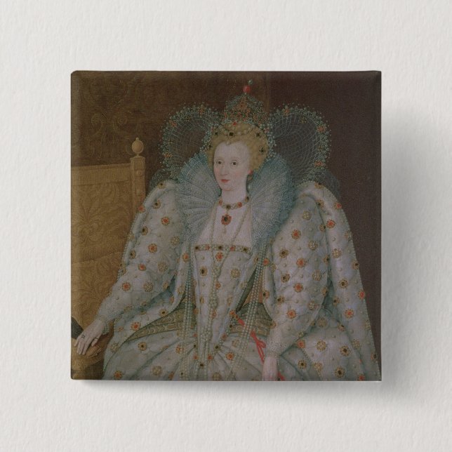 Queen Elizabeth I of England and Ireland Button (Front)