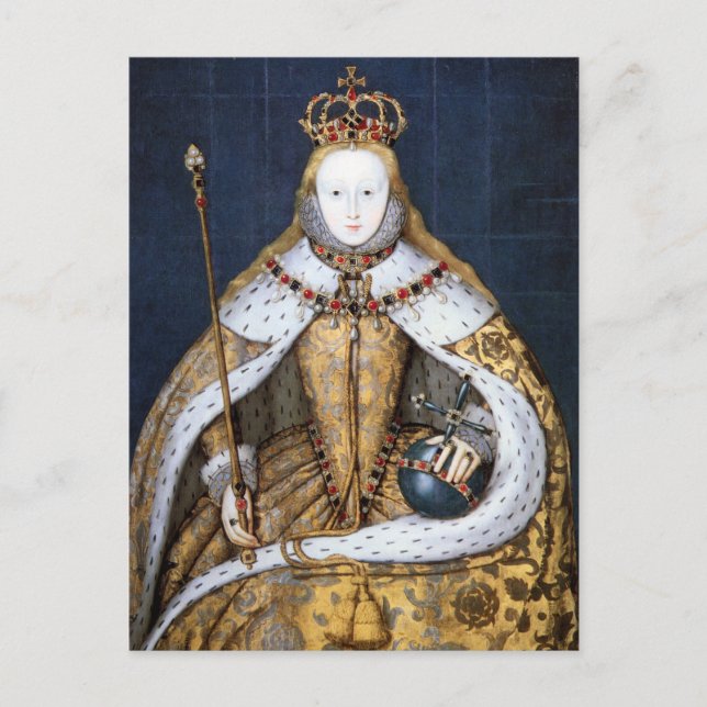 Queen Elizabeth I of England in Coronation Robe Postcard (Front)