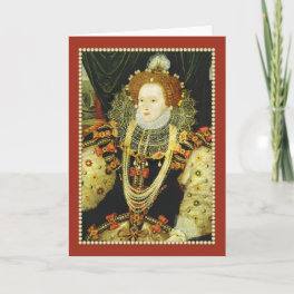 Queen Elizabeth I of England Wearing Pearls Card