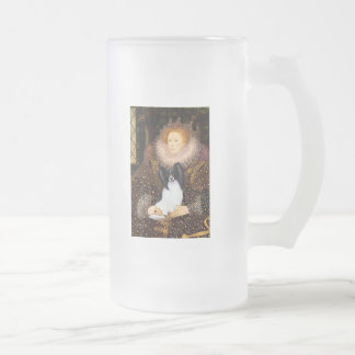 Queen Elizabeth I - Papillon 1 Frosted Glass Beer Mug