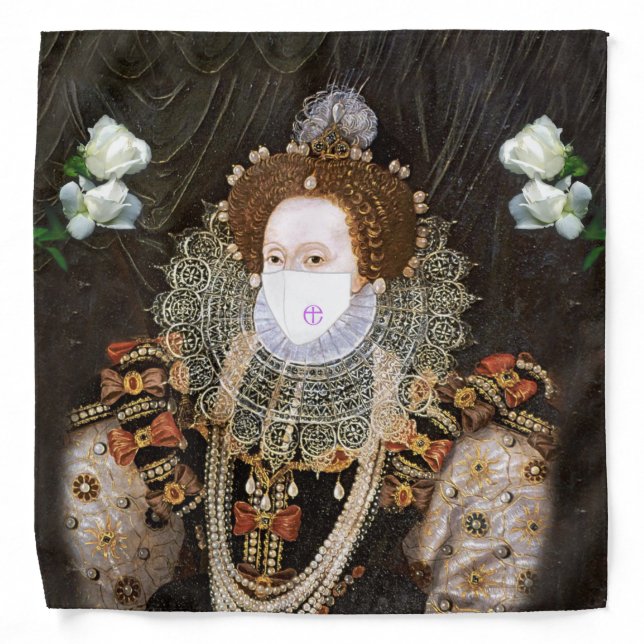 Queen Elizabeth I wearing a Face Mask Bandana (Front)