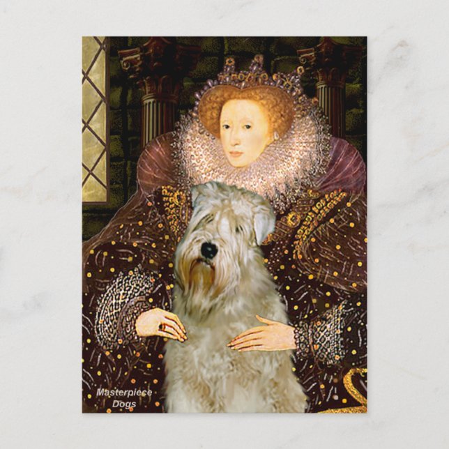 Queen Elizabeth I - Wheaten Terrier Postcard (Front)