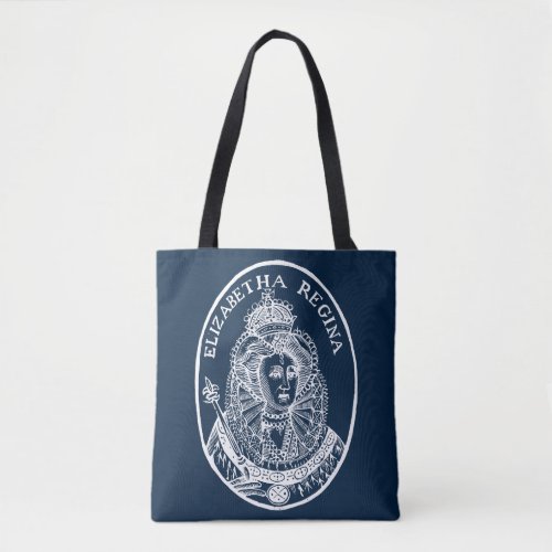 Queen Elizabeth I Woodcut Portrait Tote Bag