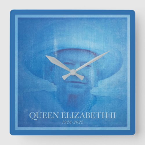 Queen Elizabeth II 1926_2022 Square Wall Clock