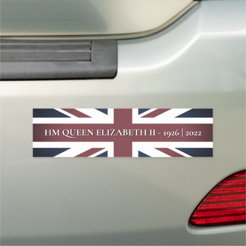 Queen Elizabeth II 1926_2022 Union Jack Car Magnet