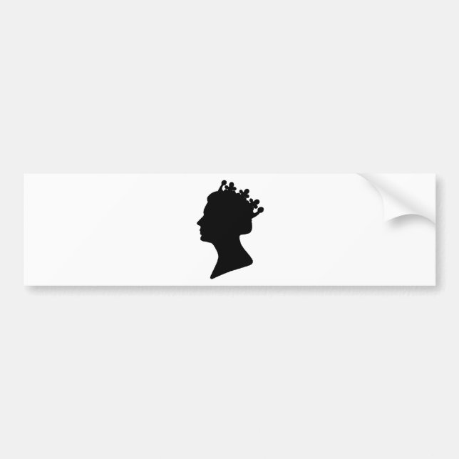 Queen Elizabeth II Bumper Sticker (Front)