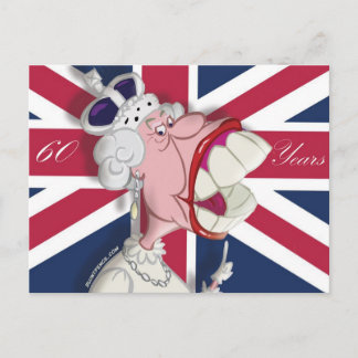 Queen Elizabeth II Cartoon Caricature Postcard 60