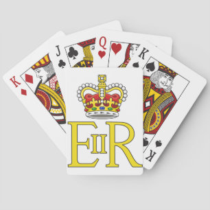 Queen Elizabeth II Crest Royals Royalty Monarchy Poker Cards