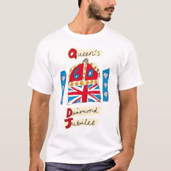 Queen Elizabeth Ii Diamond Jubilee T-shirt by peaklander at Zazzle