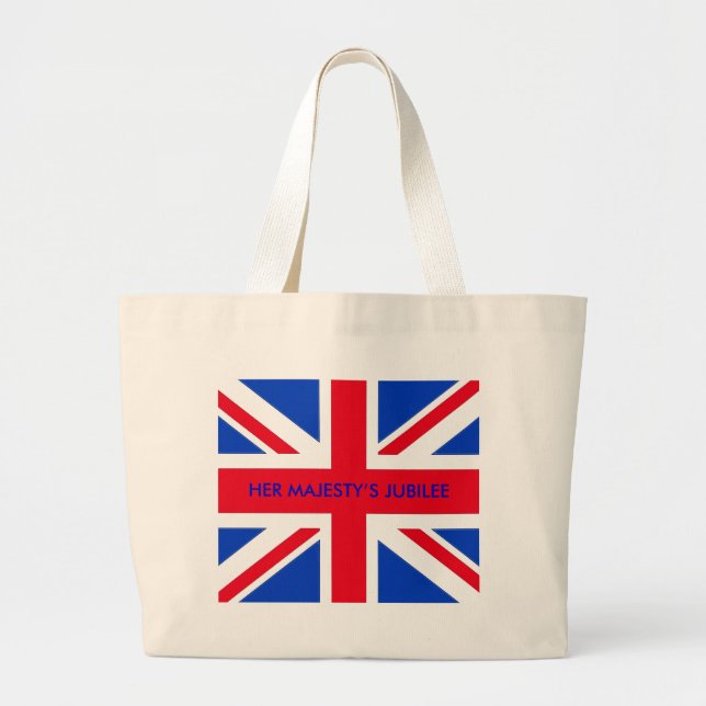 Queen Elizabeth II Large Tote Bag (Front)