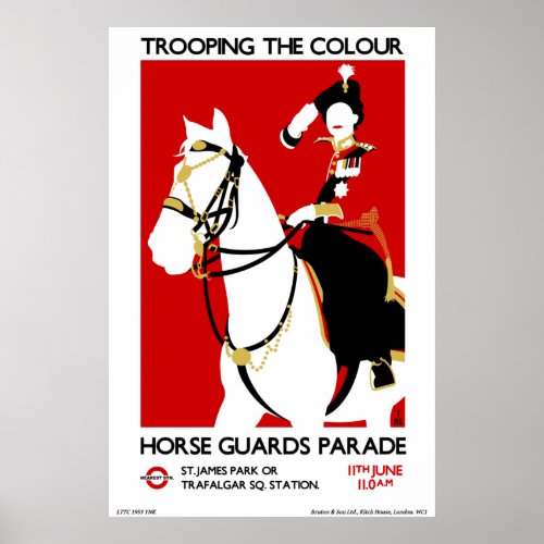 Queen Elizabeth II London Trooping the Colour  Pos Poster