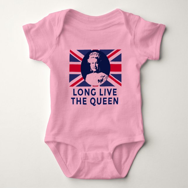 Queen Elizabeth II Long Live the Queen Baby Bodysuit (Front)