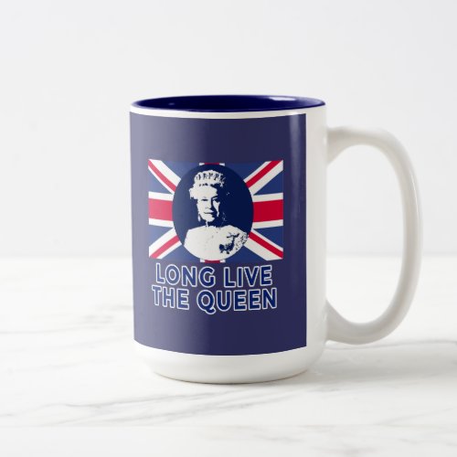 Queen Elizabeth II Long Live the Queen Two_Tone Coffee Mug