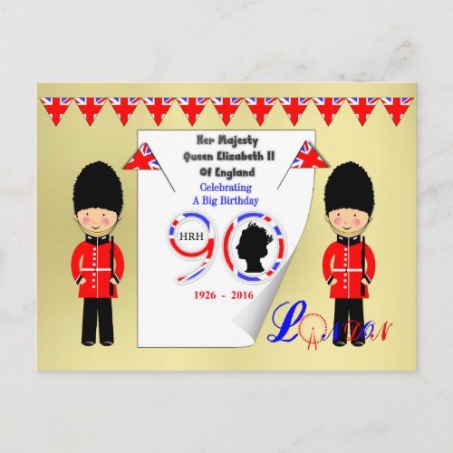 Queen Elizabeth II Of England 90th Birthday Postcard