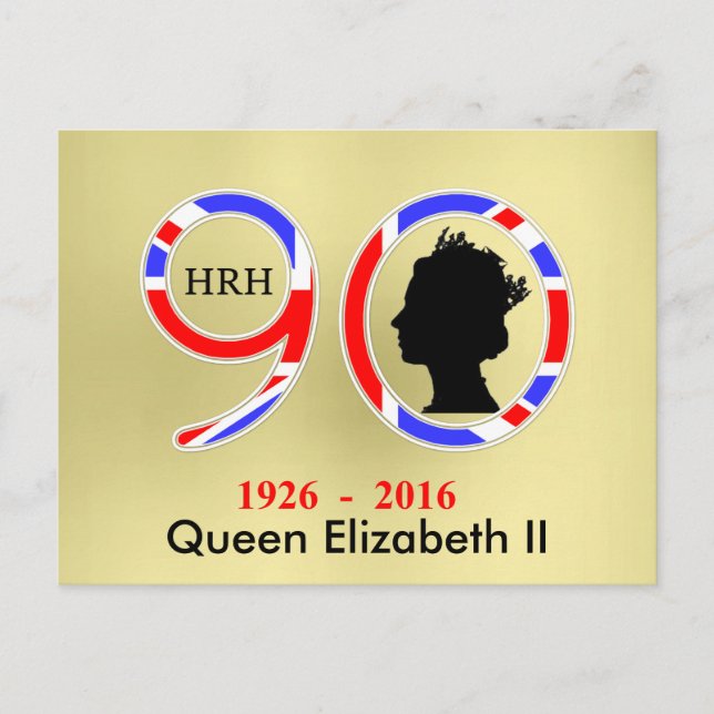 Queen Elizabeth II Of England 90th Birthday Postcard (Front)