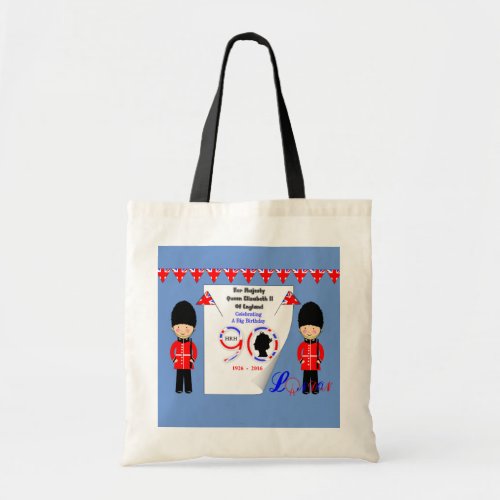 Queen Elizabeth II Of England 90th Birthday Tote Bag