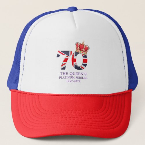 Queen Elizabeth II Platinum Jubilee 1952_2022 Trucker Hat