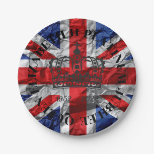 Queen Elizabeth II Platinum Jubilee paper plate