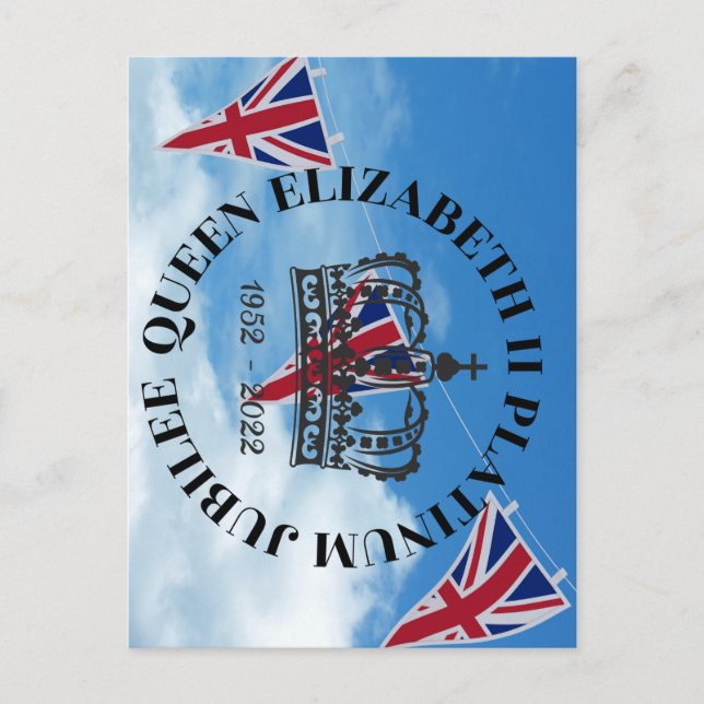 Queen Elizabeth II Platinum Jubilee postcard (Front)