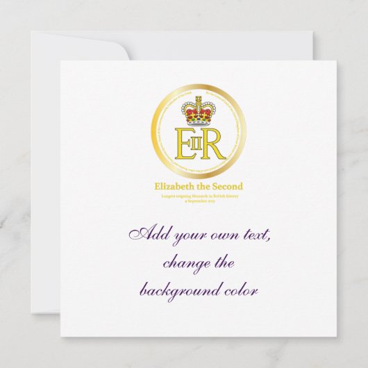 Queen Elizabeth II Reign (Back)