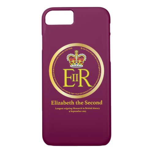 Queen Elizabeth II Reign iPhone 87 Case