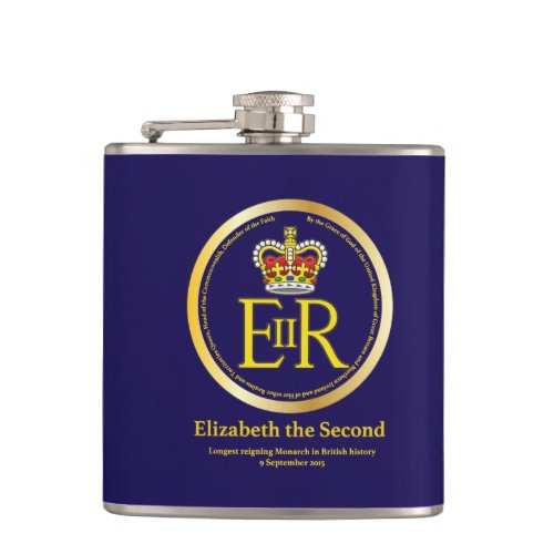 Queen Elizabeth II Reign Hip Flask