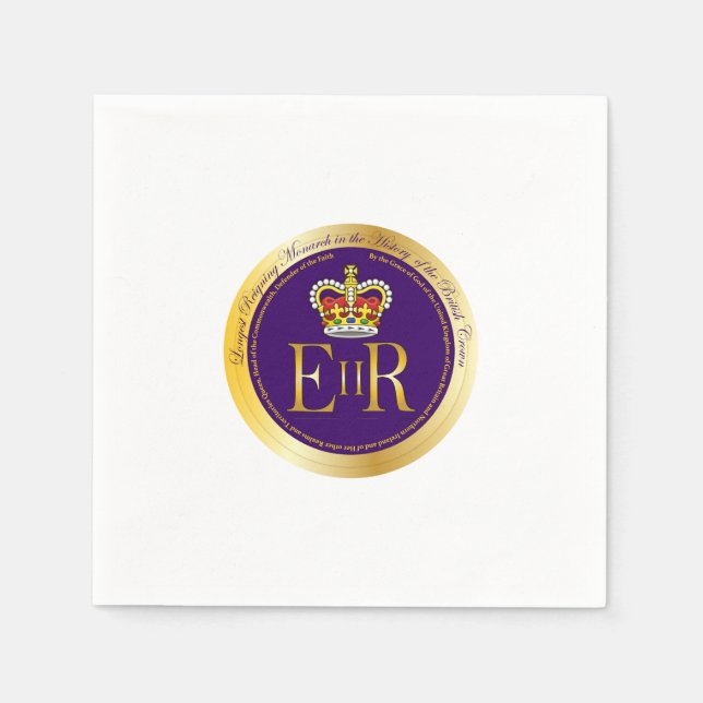 Queen Elizabeth II Reign Paper Napkins (Front)
