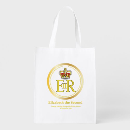 Queen Elizabeth II Reign Reusable Grocery Bag