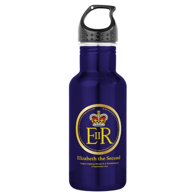 Queen Elizabeth II Reign Water Bottle (Front)