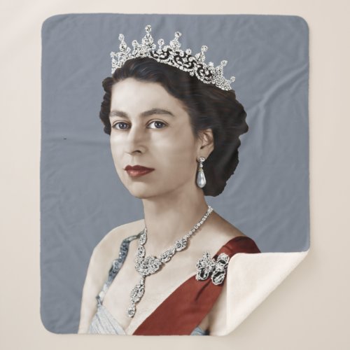 Queen Elizabeth II Sherpa Blanket
