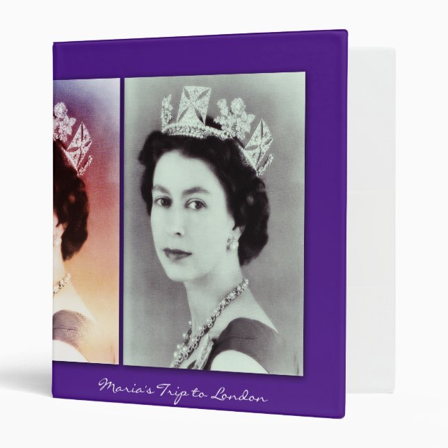 Queen Elizabeth II Trio 3 Ring Binder (Front/Inside)