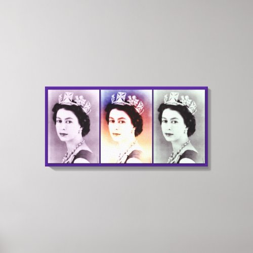 Queen Elizabeth II Trio Canvas Print