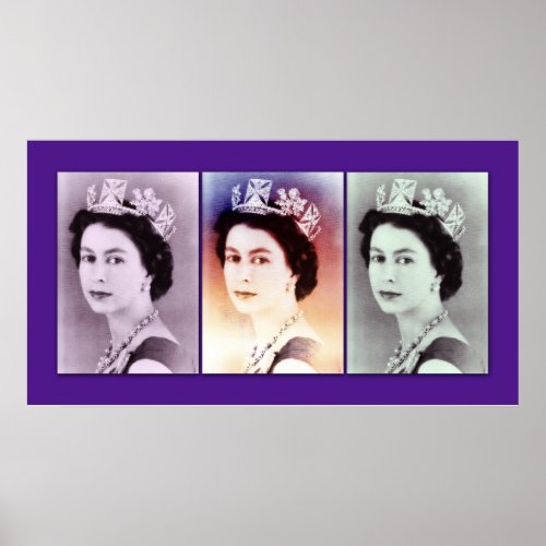 Queen Elizabeth II Trio Poster