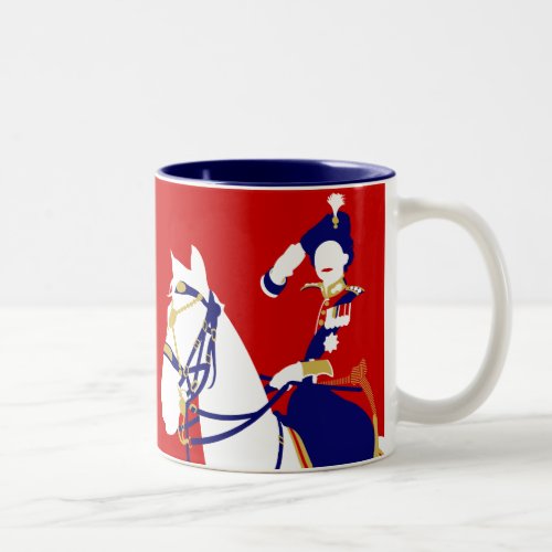 Queen Elizabeth II Trooping the Color Pop Art Two_Tone Coffee Mug