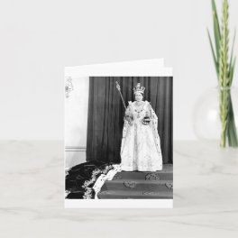 Queen Elizabeth II Wearing Her Coronation Card