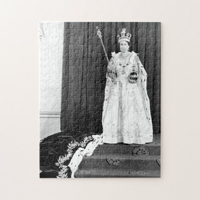 Queen Elizabeth II Wearing Her Coronation Jigsaw Puzzle (Vertical)