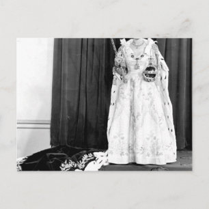 Queen Elizabeth II Wearing Her Coronation Postcard