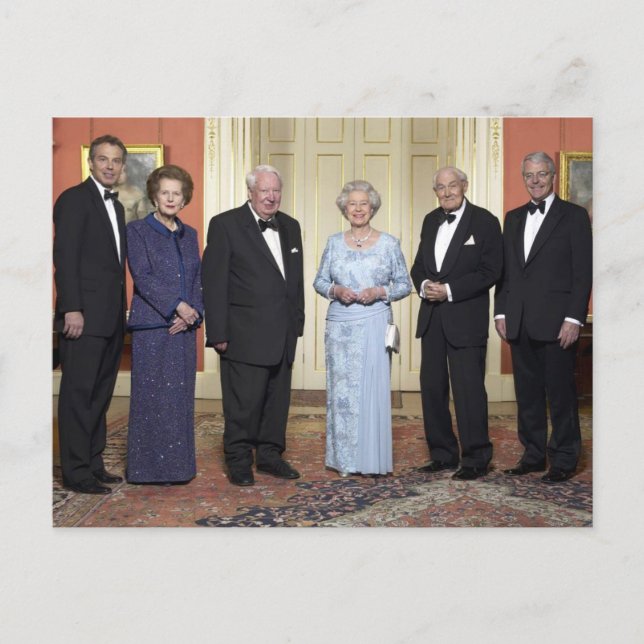 Queen Elizabeth ll, Tony Blair, Margaret Thatcher Postcard (Front)