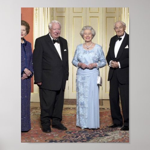 Queen Elizabeth ll Tony Blair Margaret Thatcher Poster
