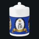 Queen Elizabeth Memorial Teapot<br><div class="desc">Memorial Teapot for a remarkable monarch,  Queen Elizabeth.
Commemorating seventy years of service to her country. She reigned with Dignity and Grace. 1952-2022.</div>