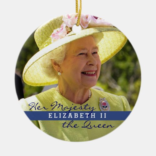 Queen Elizabeth of England Ceramic Ornament