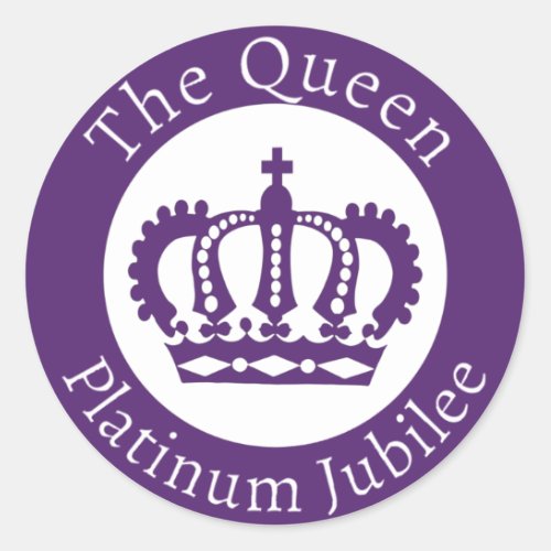 Queen Elizabeth Platinum Jubilee _ The Queen Classic Round Sticker